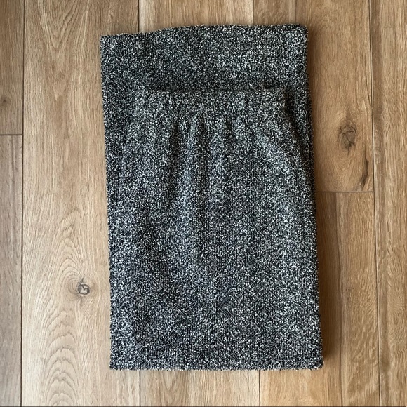 Speckled black and white midi skirt - Picture 5 of 8